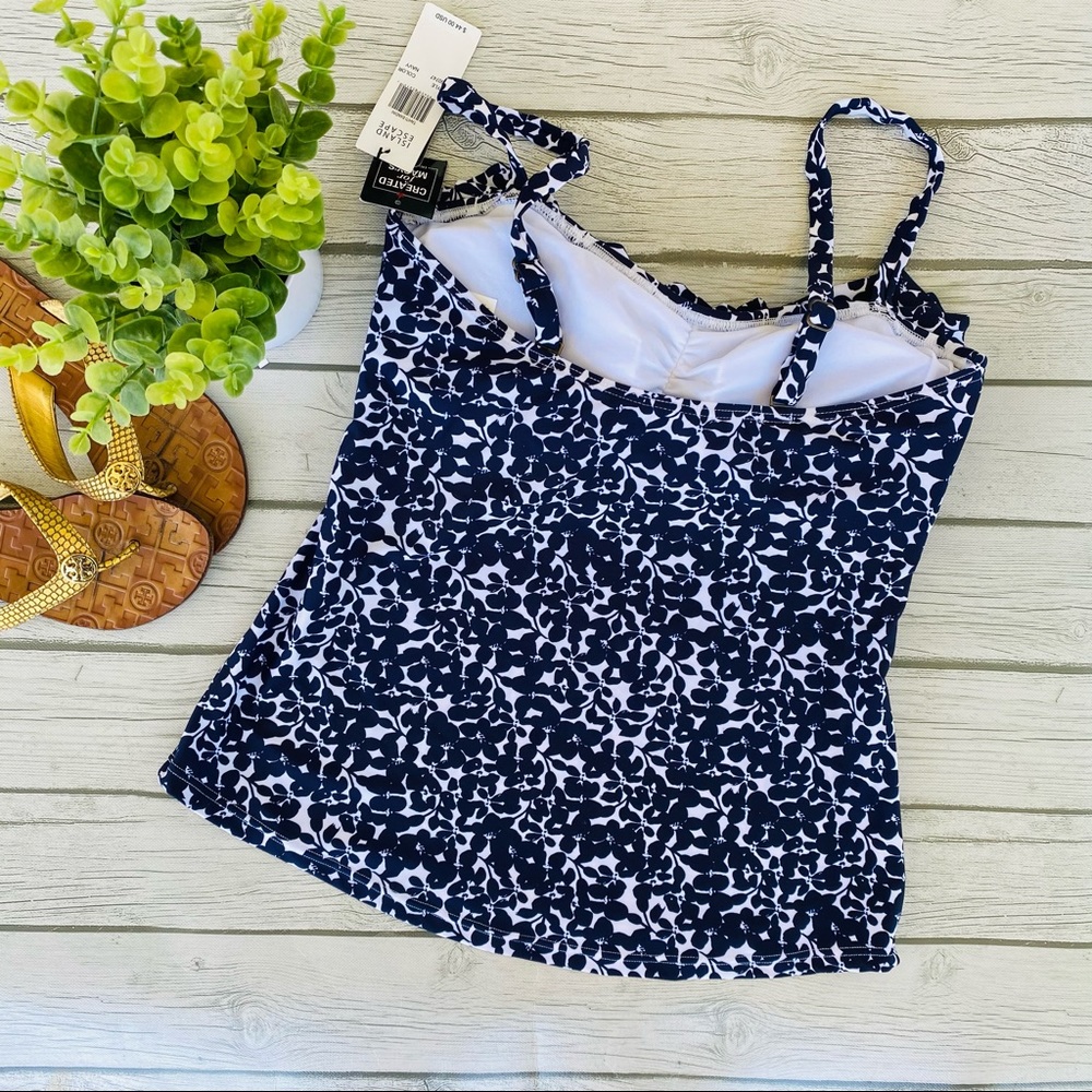 Island Escape Bella Floral Tahiti Tankini Top 12 - Picture 2 of 4